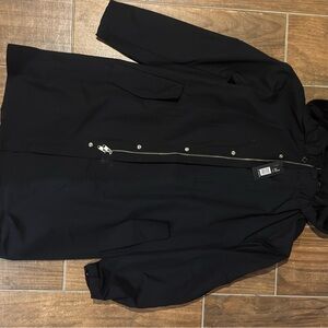 Ellie Tahari  Women's Black Hooded Jacket Size Medium Zip Front Retail $158 NWT